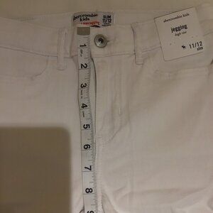 Abercrombie Kids High Rise Jean Leggings – White
